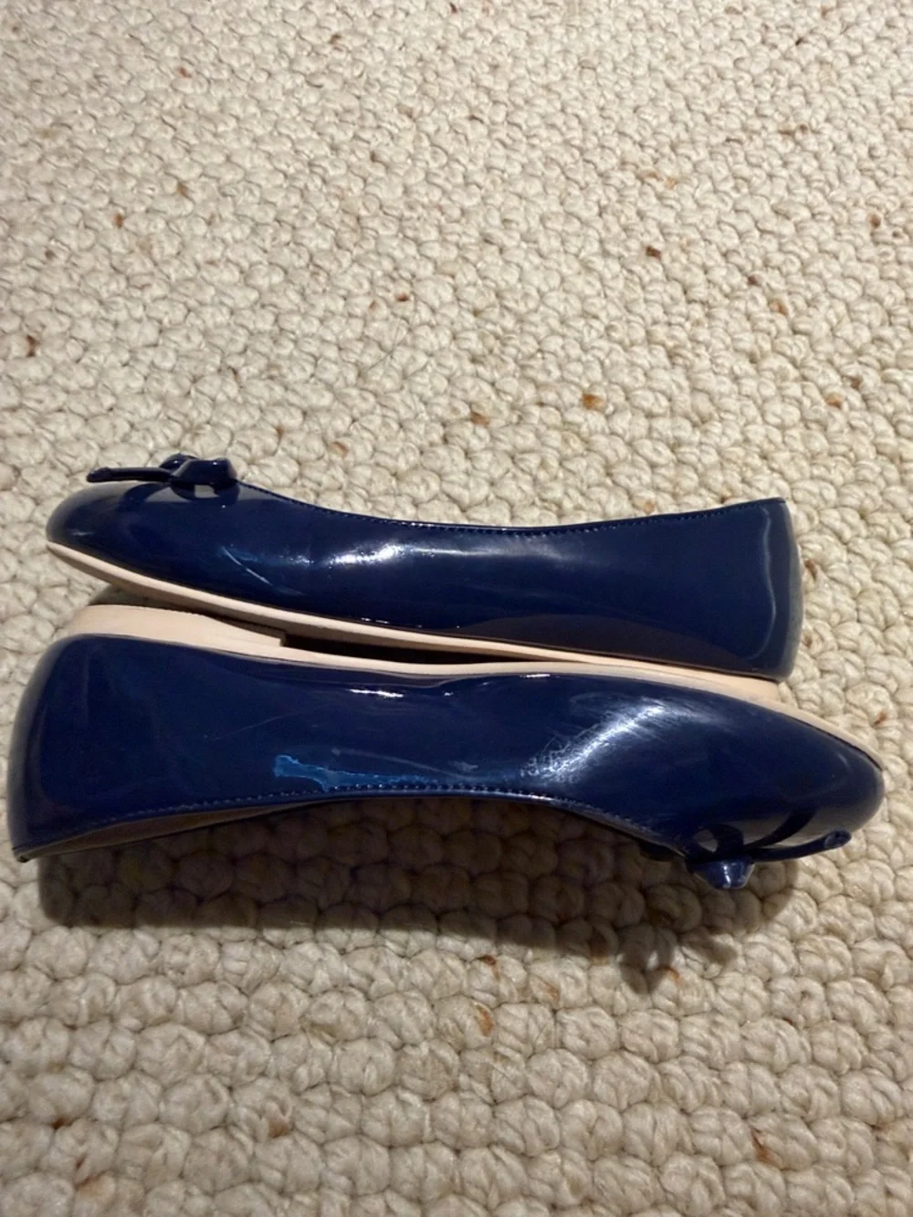 Janie and Jack navy patent ballet flats size 12 girls - Picture 8 of 11